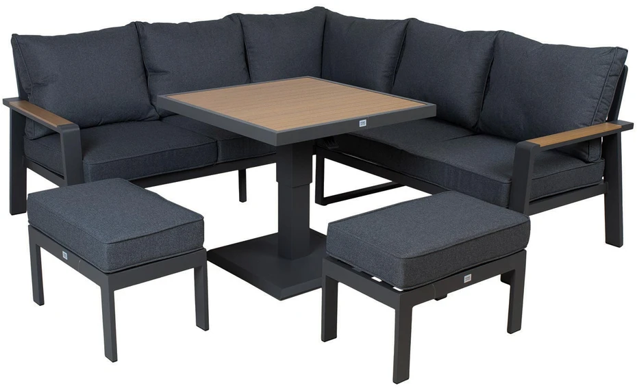 Lauko baldų komplektas Sodo baldų komplektas PARKER 4-parts, pilkas