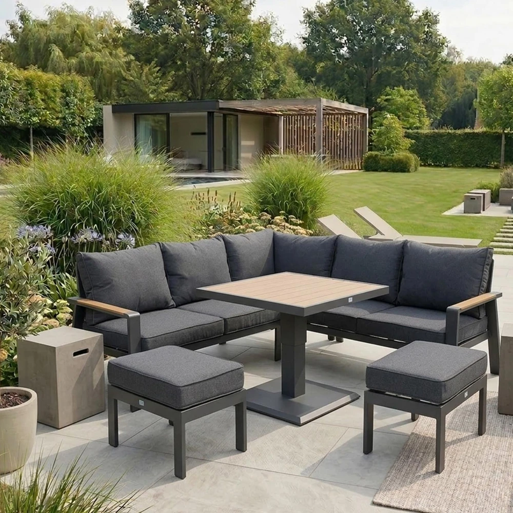 Lauko baldų komplektas Sodo baldų komplektas PARKER 4-parts, pilkas