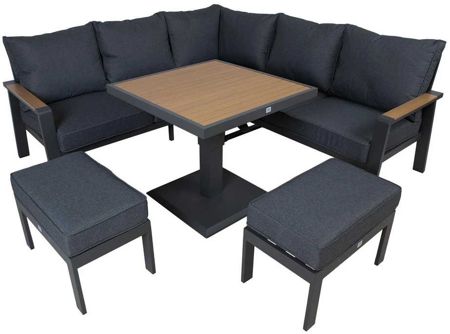 Lauko baldų komplektas Sodo baldų komplektas PARKER 4-parts, pilkas