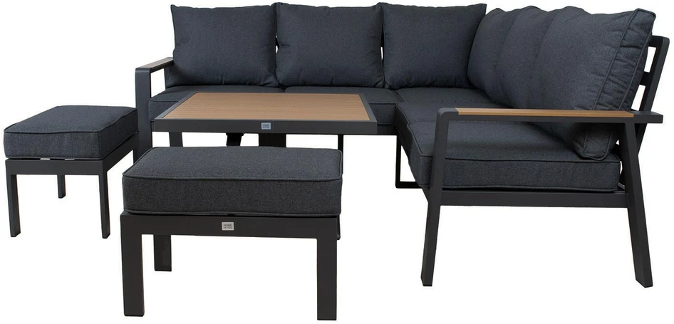Lauko baldų komplektas Sodo baldų komplektas PARKER 4-parts, pilkas
