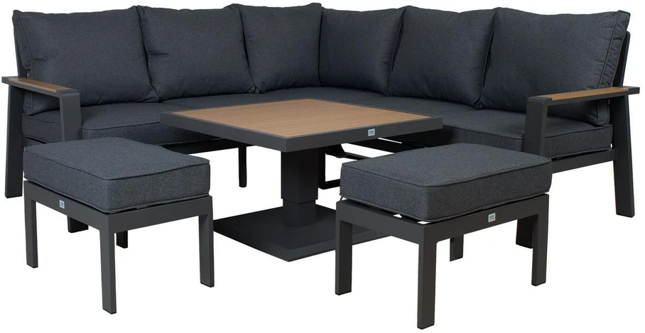 Lauko baldų komplektas Sodo baldų komplektas PARKER 4-parts, pilkas