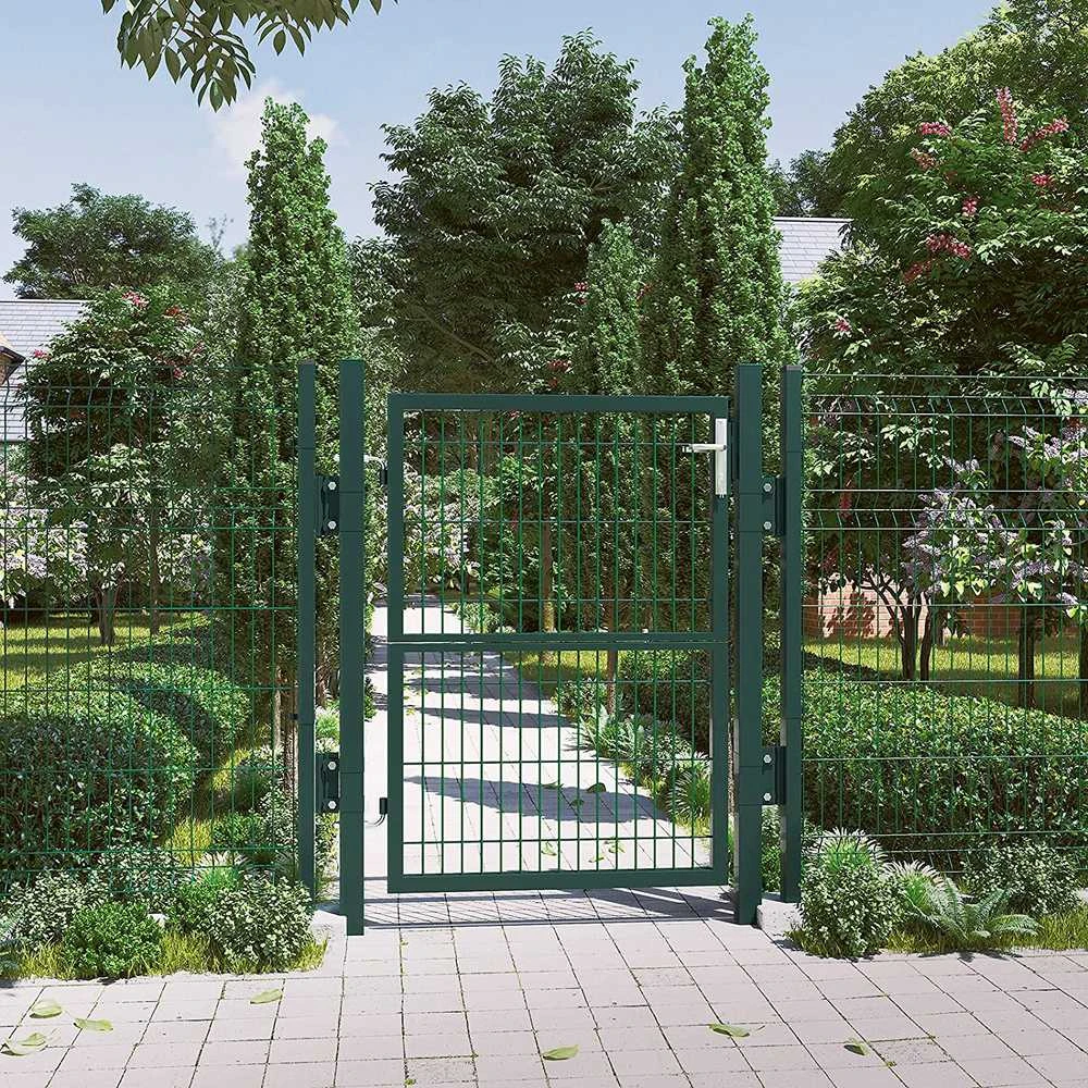 Songmics Sodo vartai 106 x 125 cm (D x V), pagaminti iš cinkuoto plieno