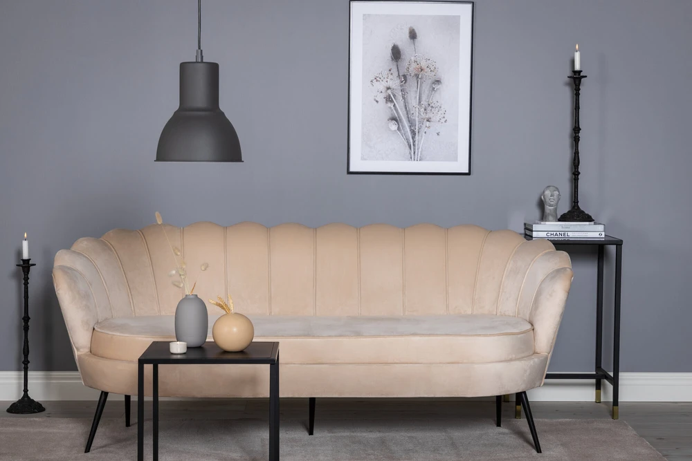 Sofa, Calais 3 vietų, 180x78 cm, kreminė