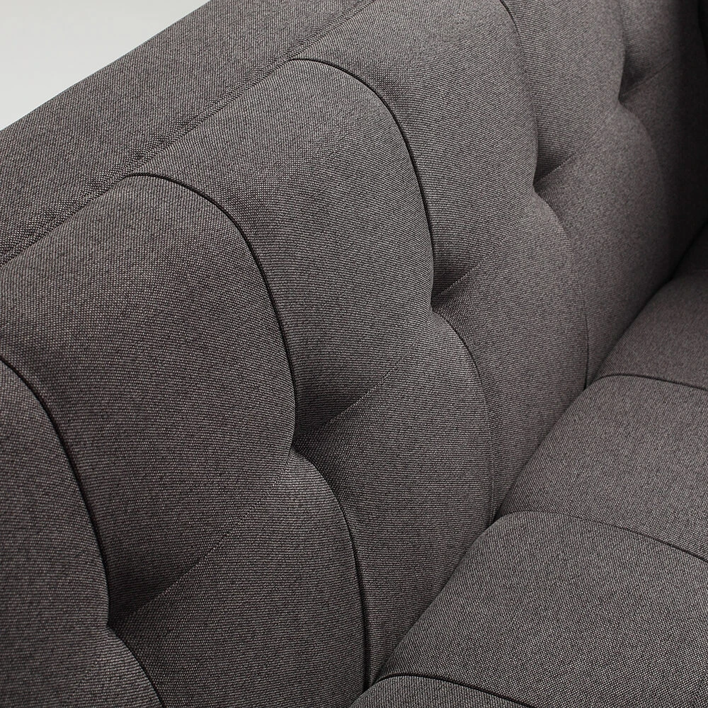 Sofa Customform Pufas, Willy, 72x72 cm, Platinos spalva