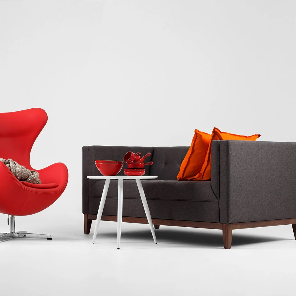 Sofa Customform Pufas, Willy, 72x72 cm, Platinos spalva