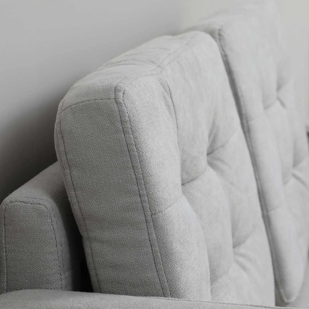 HOMCOM dvivietė sofa, sofa su daiktadėže, medinės kojelės, paminkštinta sofa, dvivietė sofa su aksomo efektu svetainei, miegamajam, 117 x 62 x 78 cm, šviesiai pilka | Aosom