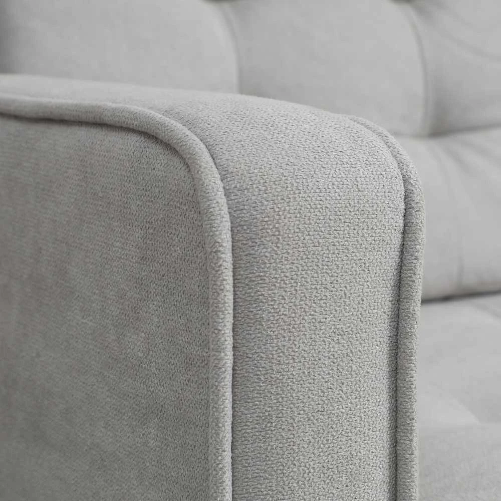 HOMCOM dvivietė sofa, sofa su daiktadėže, medinės kojelės, paminkštinta sofa, dvivietė sofa su aksomo efektu svetainei, miegamajam, 117 x 62 x 78 cm, šviesiai pilka | Aosom