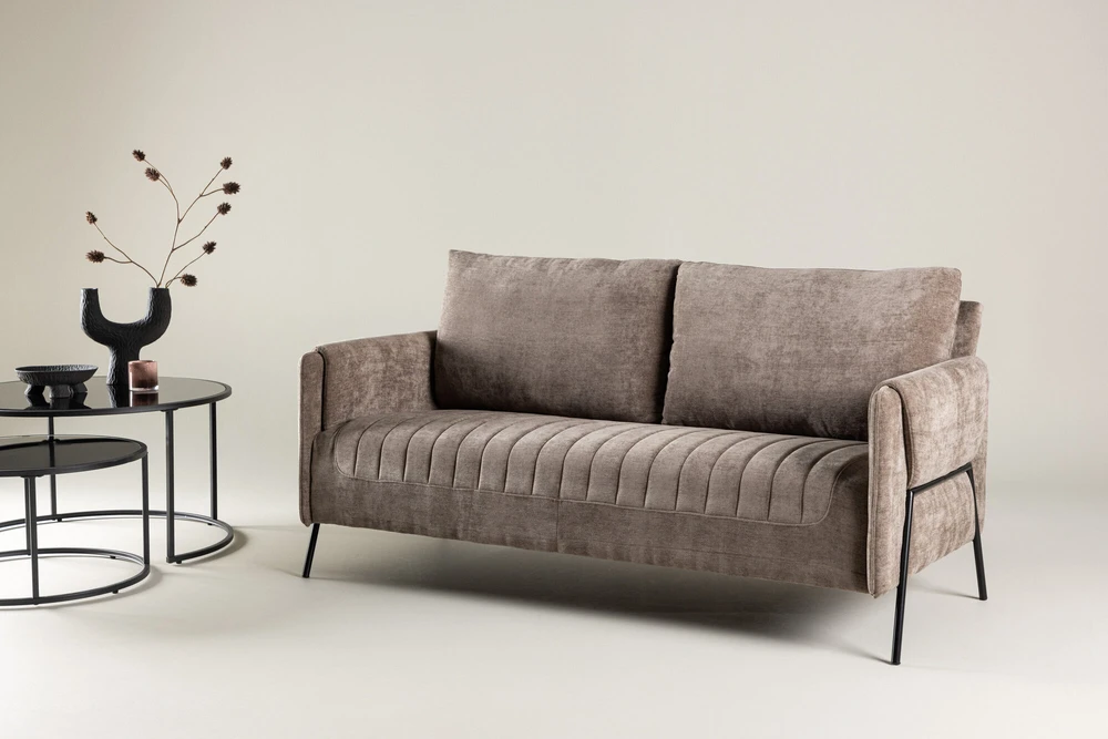 Sofa, Indigo 2 vietų, 77x165x85 cm, ruda spalva