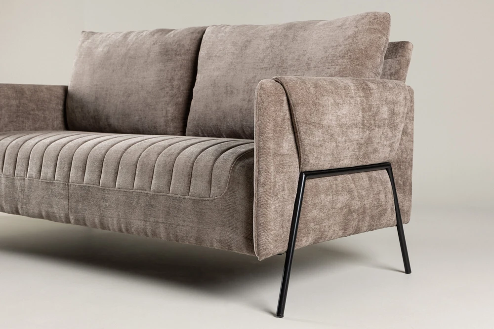 Sofa, Indigo 2 vietų, 77x165x85 cm, ruda spalva