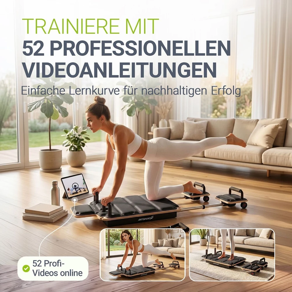 Sofa Juskys Pilates reformatorius Movea, juodas