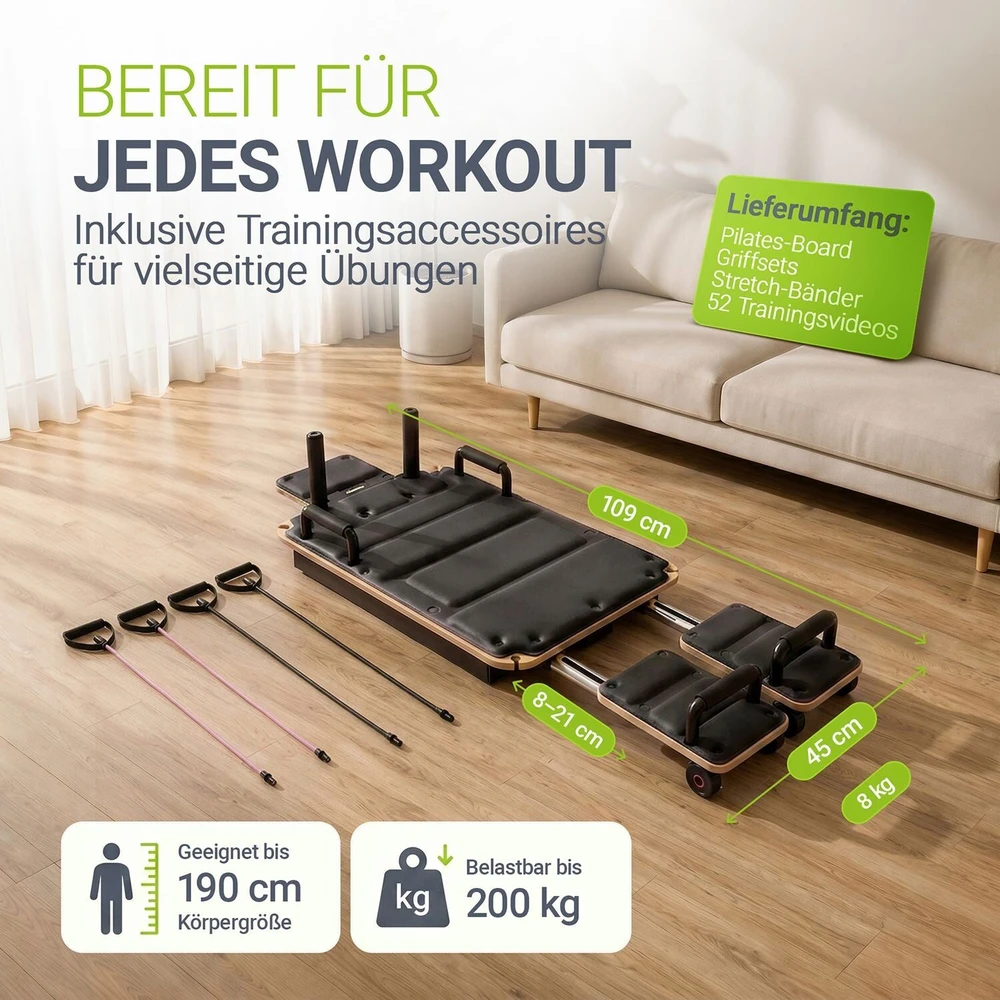 Sofa Juskys Pilates reformatorius Movea, juodas