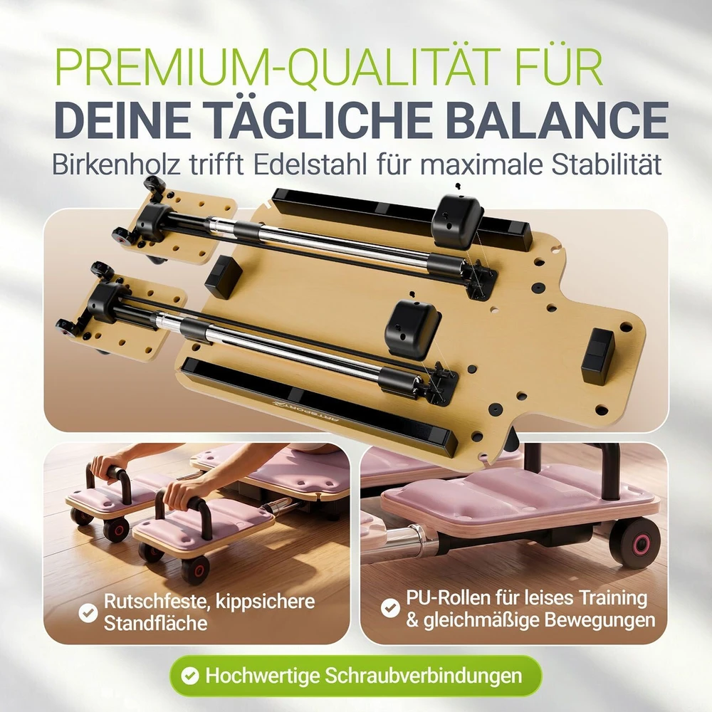Sofa Juskys Pilates reformatorius Movea, rožinis