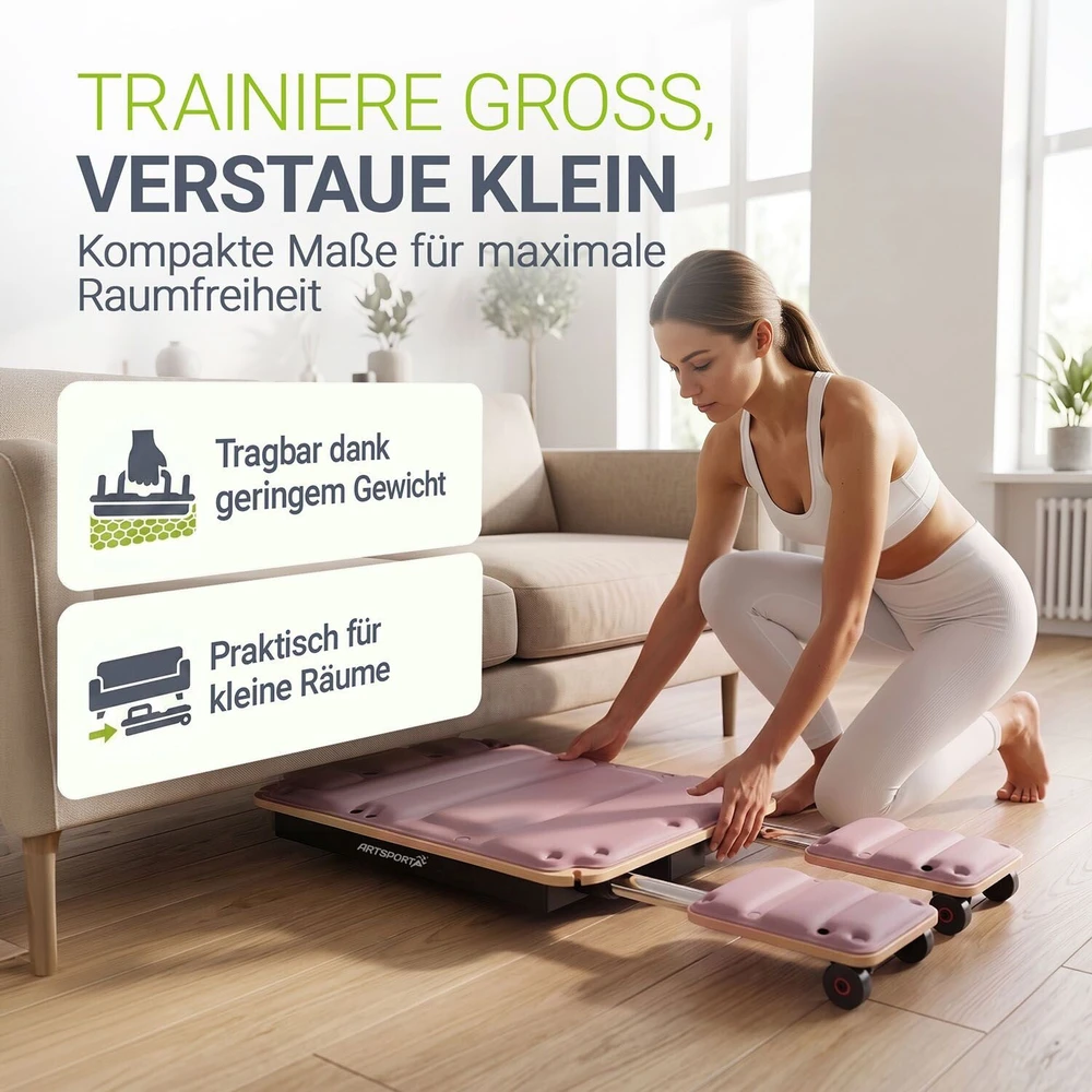 Sofa Juskys Pilates reformatorius Movea, rožinis
