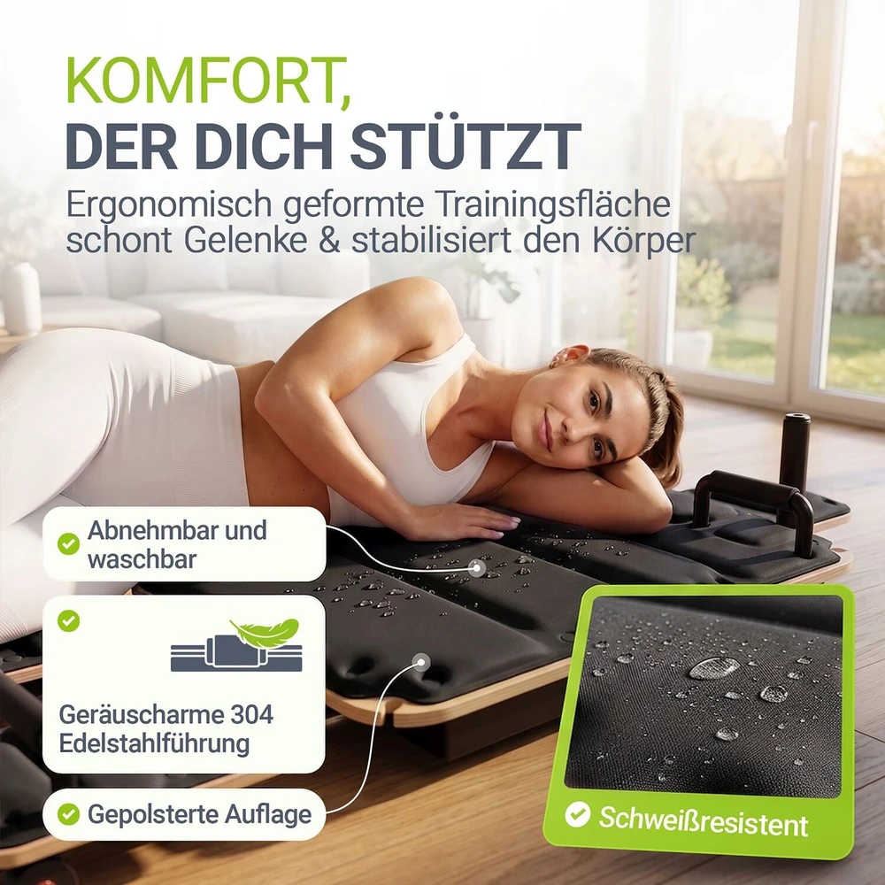 Sofa Juskys Pilates reformatorius Movea, juodas