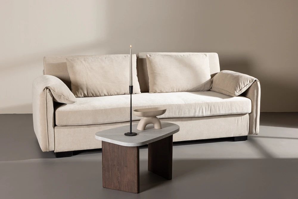 Sofa, Malva 3-vietės, 230x88 cm, kreminė