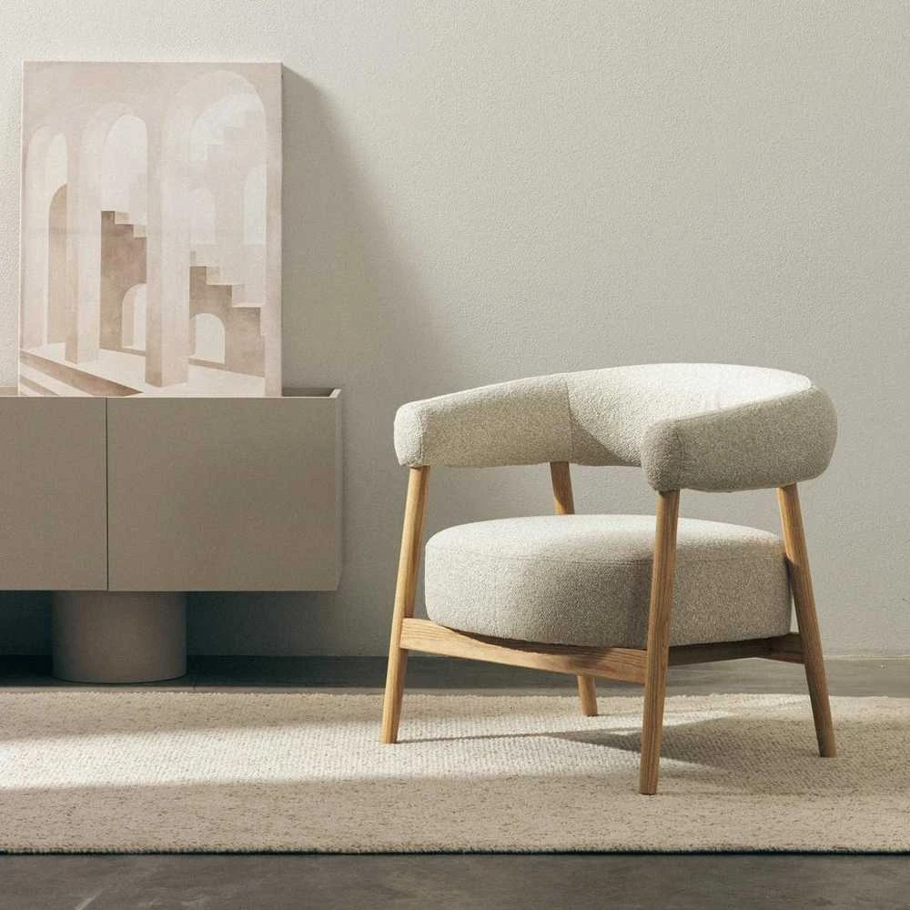 Novanook Fotelis, MUE, 74x78x70 cm, Šviesiai smėlio spalvos