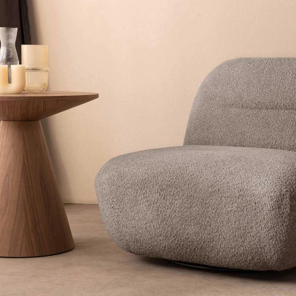 Fotelis Novanook Lounge kėdė, BOCHIC, 82x83x73 cm, Šviesiai pilka
