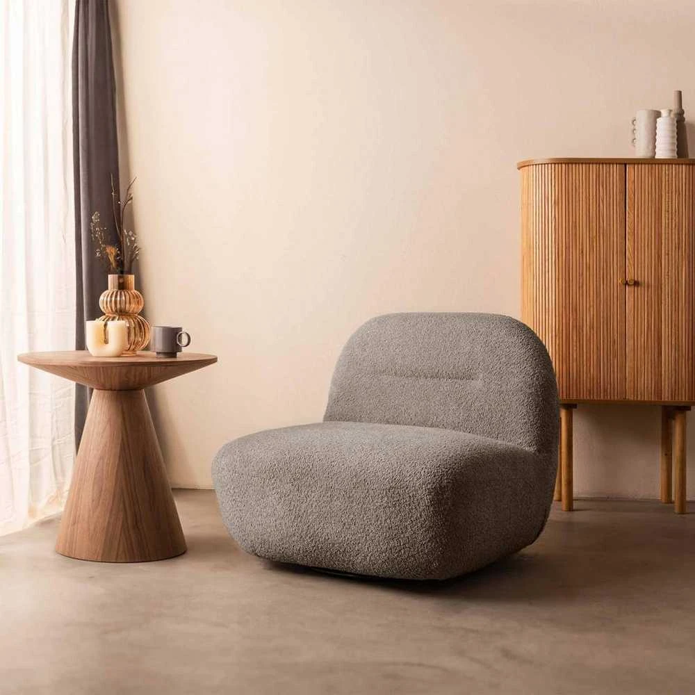 Fotelis Novanook Lounge kėdė, BOCHIC, 82x83x73 cm, Šviesiai pilka