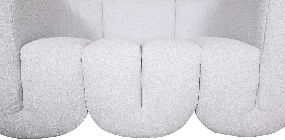 Dvivietė sofa, Nua, šviesiai pilka–balta