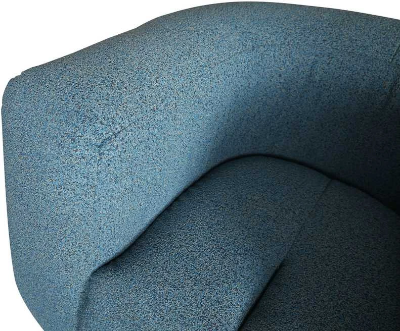 Dviejų vietų sofa Nua, 150 cm, mėlynas audinys