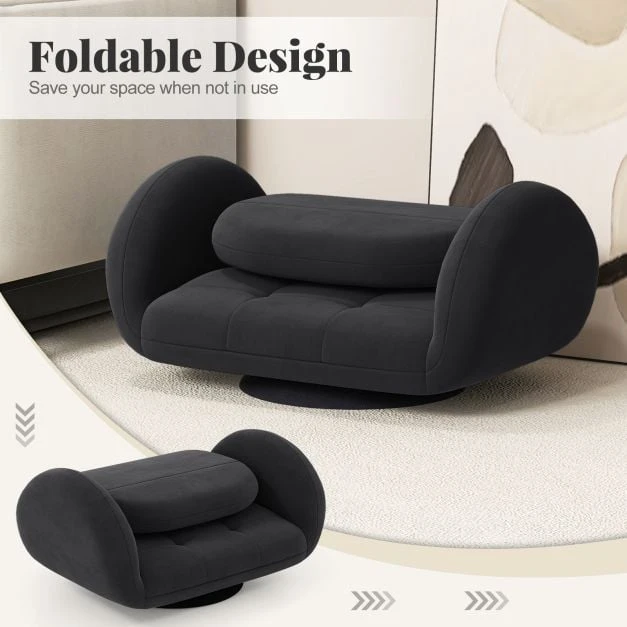 Promotions Grindų kėdė 68x72x52 cm Juoda Reguliuojama atlošo dalis