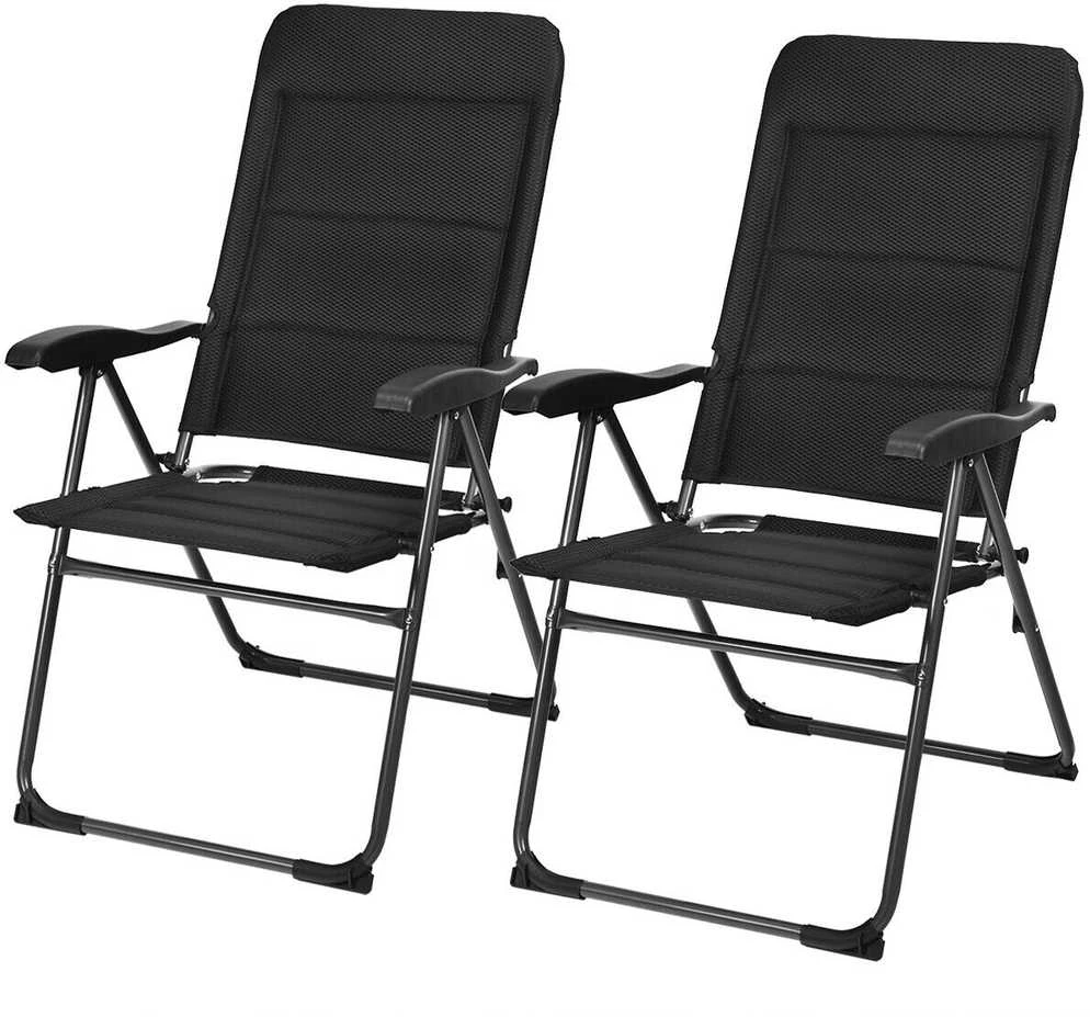 Promotions Lauko sulankstomi terasos kėdės, 71.1x58.4x101.6 cm, juoda