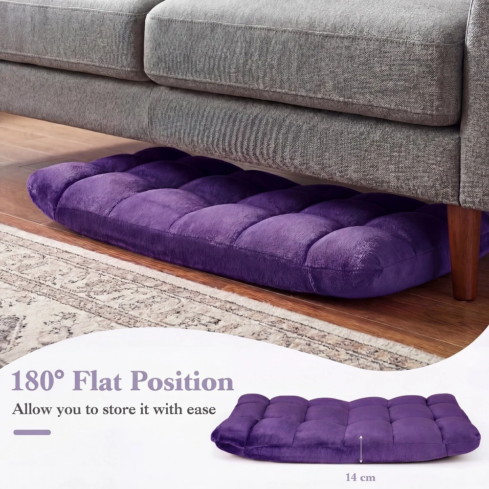Sofa Promotions Sulankstoma grindų kėdė 49,5x60x51 cm violetinė