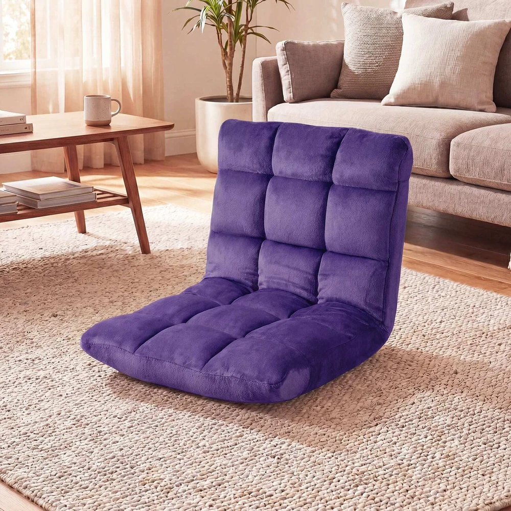 Sofa Promotions Sulankstoma grindų kėdė 49,5x60x51 cm violetinė