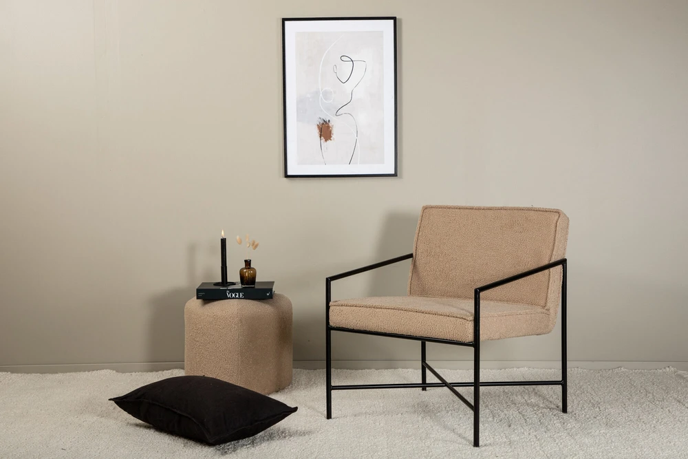 Sofa, Rakel viengulė, 65x78x66 cm, kreminė spalva
