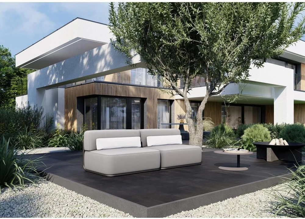 Sofa Sitsit Baldų sistema, STRAW 2', 0.8x2.04x0.78 m, Pilka