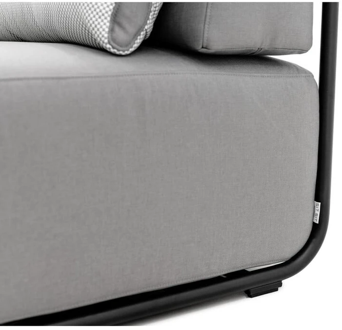 Sofa Sitsit Lauko baldų rinkinys, STRAW, 0.8x3.06x0.78 m, Pilka