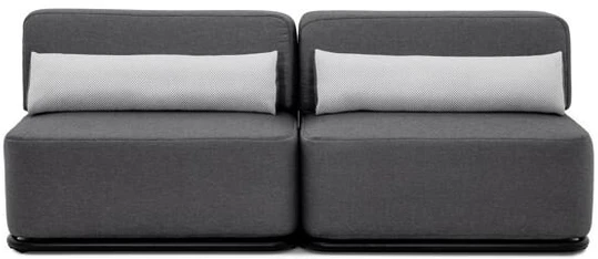 Sofa Sitsit Lauko baldų rinkinys, STRAW, 0.8x2.04x0.78 m, Tamsiai pilka