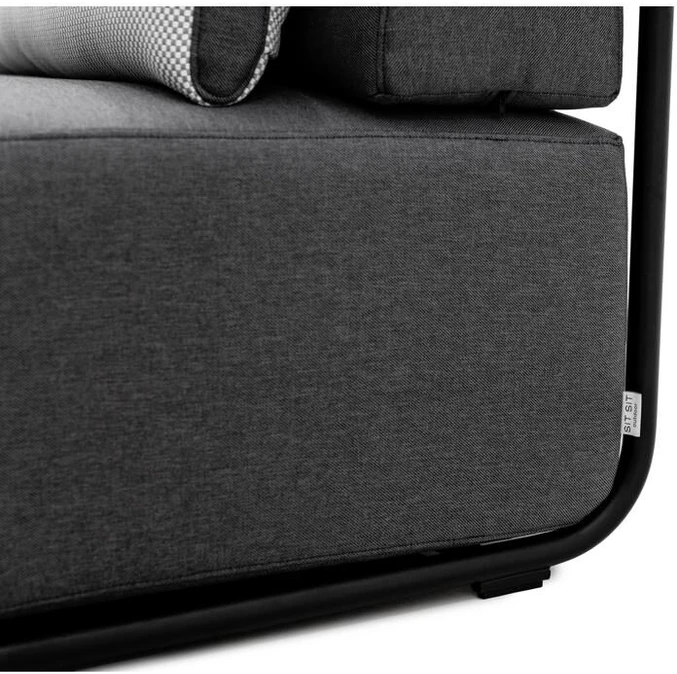 Sofa Sitsit Lauko Baldų Rinkinys, STRAW, 0.8x3.06x0.78 m, Tamsiai Pilka