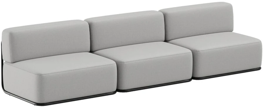 Sofa Sitsit Lauko baldų rinkinys, STRAW, 0.8x3.06x0.78 m, Pilka