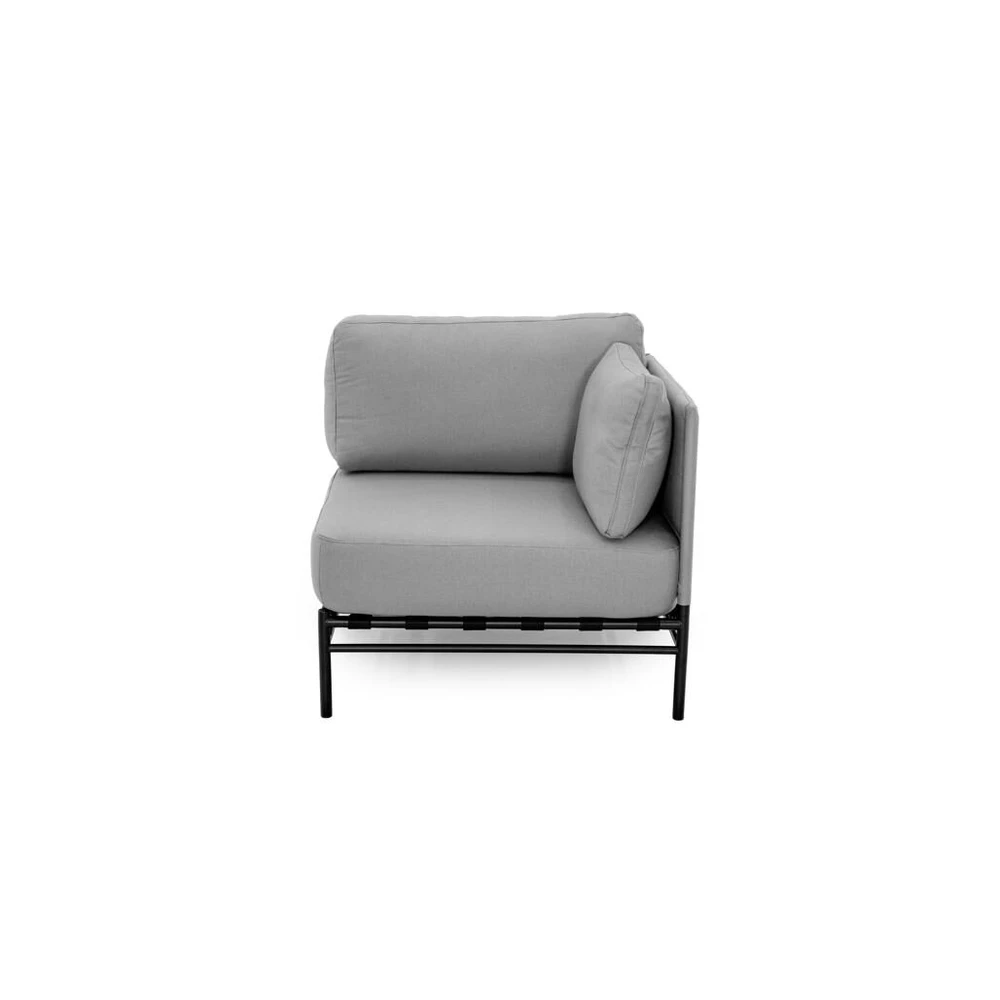 Sofa Sitsit Lauko modulinės baldai, Dandy galinis modulis, 78x78x78 cm, pilka spalva