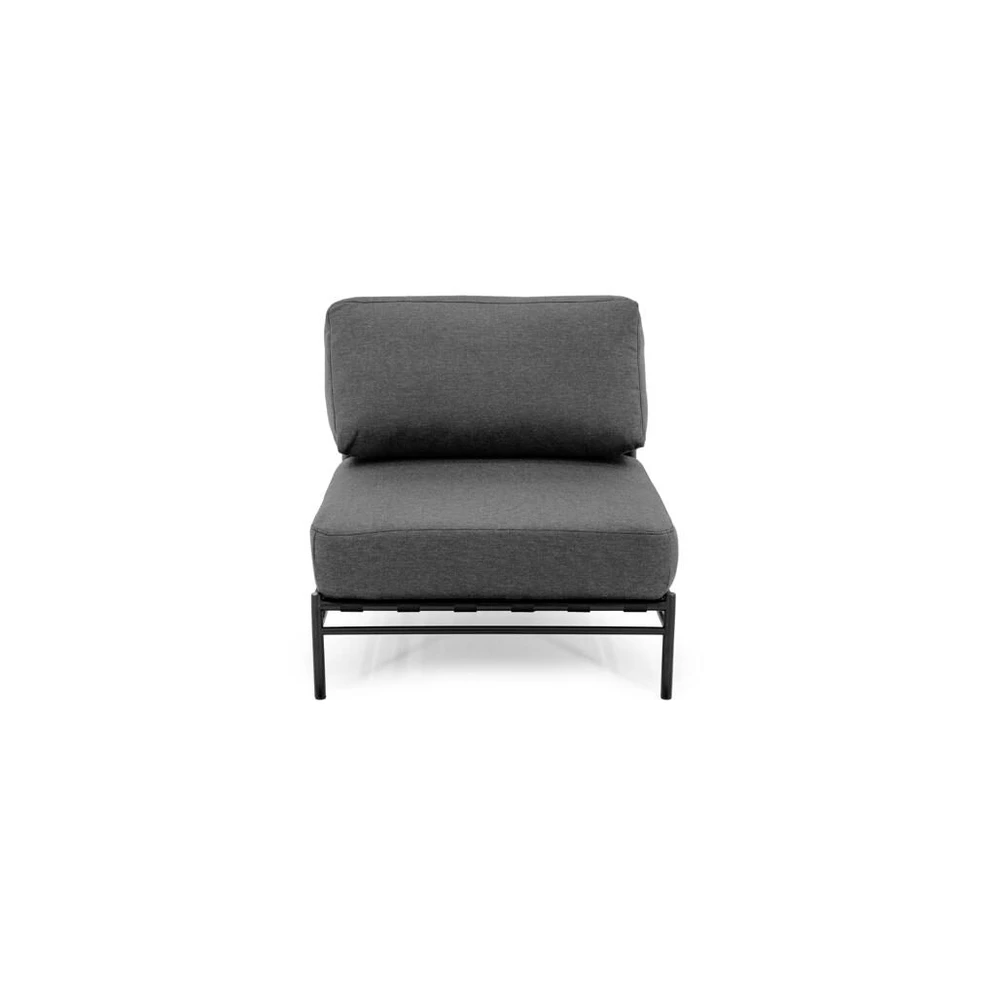 Sofa Sitsit Lauko moduliniai baldai, "Dandy" vienetinis modulis, 78x78x78 cm, tamsiai pilka spalva