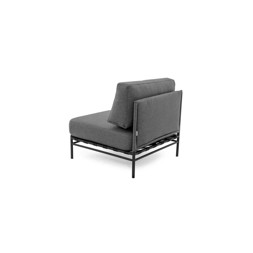 Sofa Sitsit Lauko moduliniai baldai, "Dandy" vienetinis modulis, 78x78x78 cm, tamsiai pilka spalva