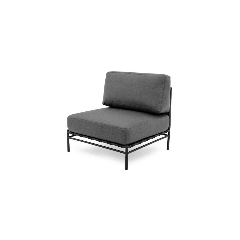 Sofa Sitsit Lauko moduliniai baldai, "Dandy" vienetinis modulis, 78x78x78 cm, tamsiai pilka spalva