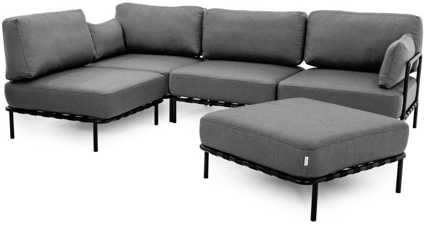 Sofa Sitsit Moduline Baldų Sistema, SALVE, 234x234x78 cm, Tamsiai Pilka