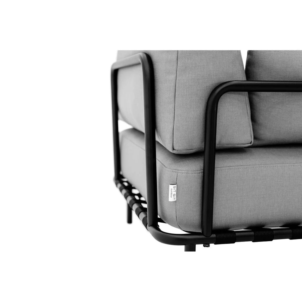 Sofa Sitsit Modulinė Baldų Sistema, Salve + Pufas, 156x234 cm, Pilka