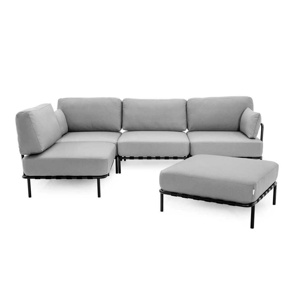 Sofa Sitsit Modulinis Baldų Rinkinys, Salve, 234x234 cm, Pilka