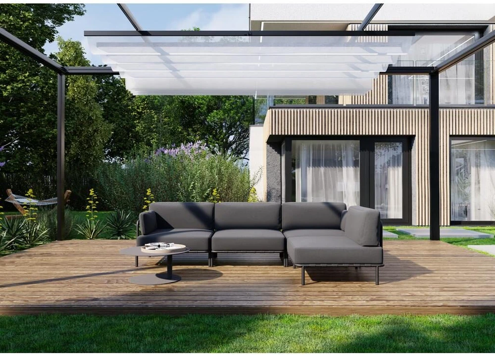 Sofa Sitsit Sofos modulis, Salve, 156x234x78 cm, Tamsiai pilka