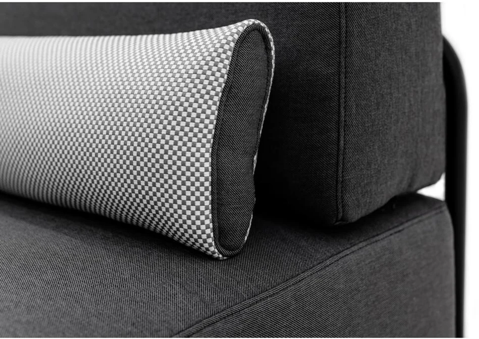 Sofa Sitsit Vieno Modulio Baldas, Šiaudai, 0.8x1.02x0.78 m, Tamsiai Pilka
