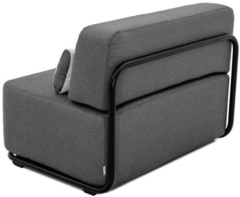 Sofa Sitsit Vieno Modulio Baldas, Šiaudai, 0.8x1.02x0.78 m, Tamsiai Pilka