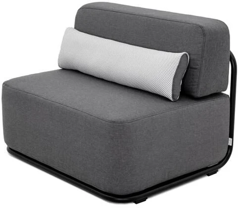 Sofa Sitsit Vieno Modulio Baldas, Šiaudai, 0.8x1.02x0.78 m, Tamsiai Pilka