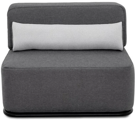 Sofa Sitsit Vieno Modulio Baldas, Šiaudai, 0.8x1.02x0.78 m, Tamsiai Pilka