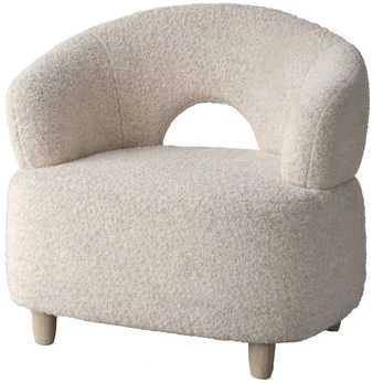 Venture Design Akcentinė kėdė Moglas 63x65 cm Balta Bouclé