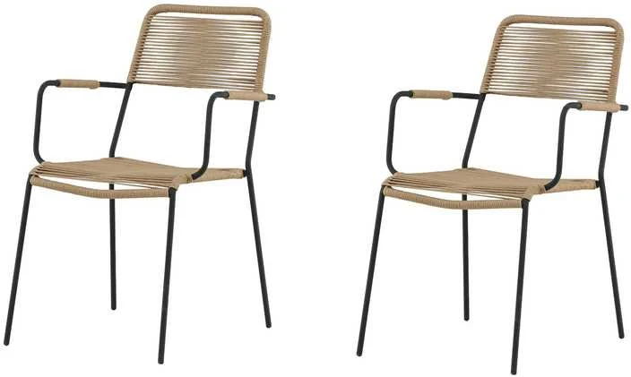 Venture Design Fotelis Lindos 44x40 cm Ruda poliesterio virvė