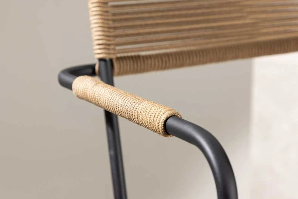Venture Design Fotelis Lindos 44x40 cm Ruda poliesterio virvė