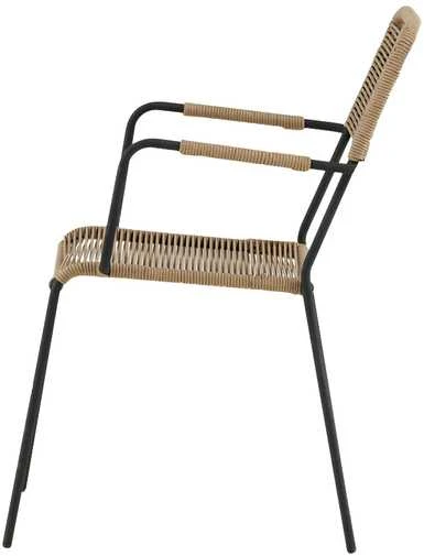 Venture Design Fotelis Lindos 44x40 cm Ruda poliesterio virvė